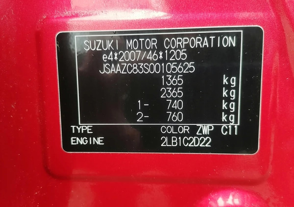 Suzuki Swift cena 39900 przebieg: 110700, rok produkcji 2017 z Gostyń małe 191